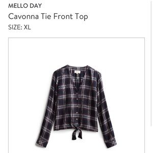 XL plaid top